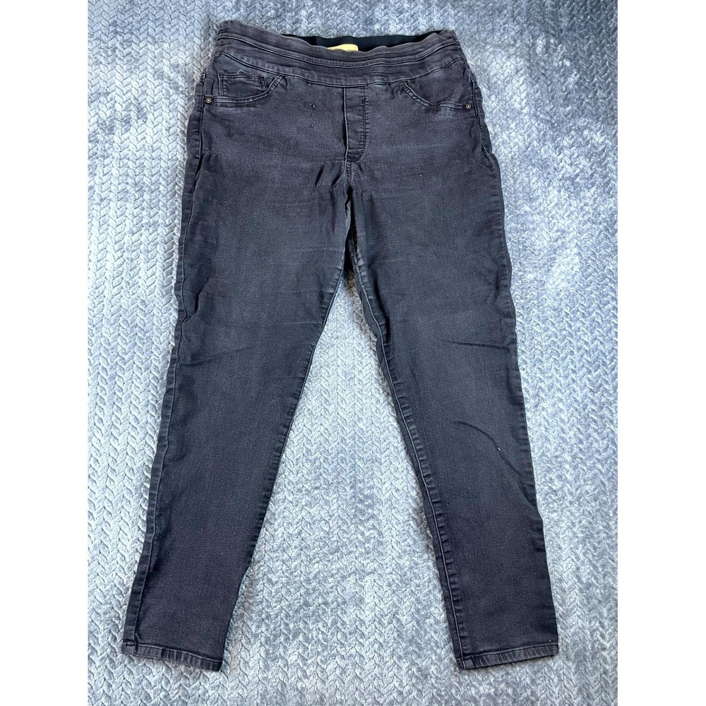 Democracy Ab" Technology Ankle Jeans Women 12 Dark Gray Denim Stretch Skinny Leg